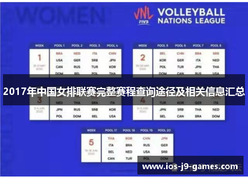 2017年中国女排联赛完整赛程查询途径及相关信息汇总